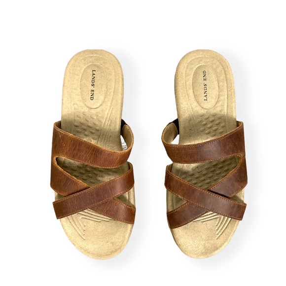 Lands' End Women's Tan Terrain Slide Sandal Size 9 - Picture 2 of 8